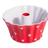Cake vorm rood met stippen