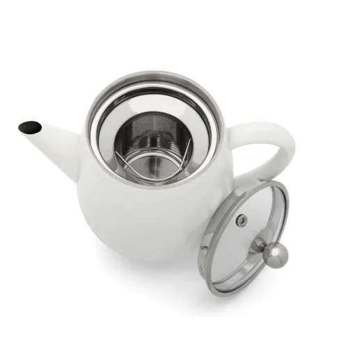 Dubbelwandige theepot 'Eva' Mat Wit 1,1Liter