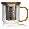 Theemok met zeef en deksel ambre 450ml
