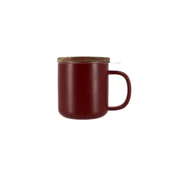 Theemok met zeef en deksel bordeaux 300ml