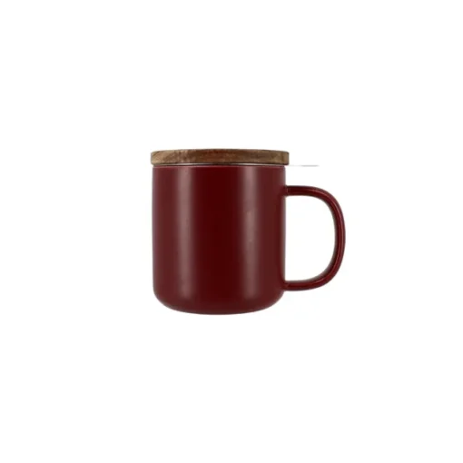 Theemok met zeef en deksel bordeaux 300ml